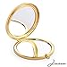 Birthday Butterfly Gifts For Women / 24K Gold Electroplate Makeup Vanity Mirror By Jinvun/Stunning Folding Mirror With Magnification For Applying Make-Up, Eye Shadow & More/Pocket Cosmetic Mirror