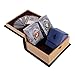 Grimoire Pro Tour, Cipher| Wooden Spellbook Style Fabric Lined Portable Deck Box for MTG, Yugioh, and Other TCG | 350+ Card Capacity