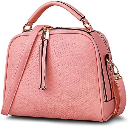 Top Shop Womens Leather Shell Weave Shoulder Handbags Casual Totes Messenger Bag Hobos White Satchels