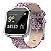 Henoda for Fitbit Blaze Bands Leather Small Large Strap Smart Fitness Watch Band Women Men Purple Large