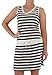 Euro Design Ladies Casual Cotton Summer Beach Cover-up Sun Dress (Medium, Navy)
