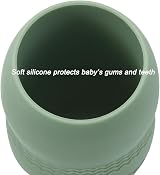 PandaEar 2 Pack Silicone Sippy Cup Toddler Open Cup Blue Green view 5