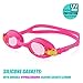 USHAKE Girl Kid Child Swim Goggle, Anti-Fog UV Protection Hypoallergenic Silicone Gaskets Kid Child Swimming Goggles for Kids and Early Teens (Pink)