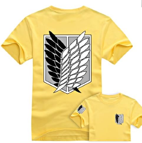 Animeblooms - Attack on Titan Shingeki No Kyojin Survey Corps Yellow T-shirt M