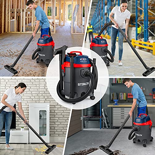 STEALTH 5 Gallon 5.5 Peak HP Wet Dry Vacuum Cleaner, Powerful Suction 3