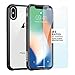 ARMICX iPhone X Case, Full Body Protection Air Cushion iPhone X Case [ premium TPU&PC Anti Scratch Clear Back] Slim Hybrid Plus Shock Absorption For Apple iPhone X (2017) Bonus Glass Screen Protector
