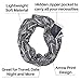 Arrow Pattern Infinity Scarf for Women - Travel Scarf with Hidden Pocket - Women Infinity Scarves for All Seasons (Grey)