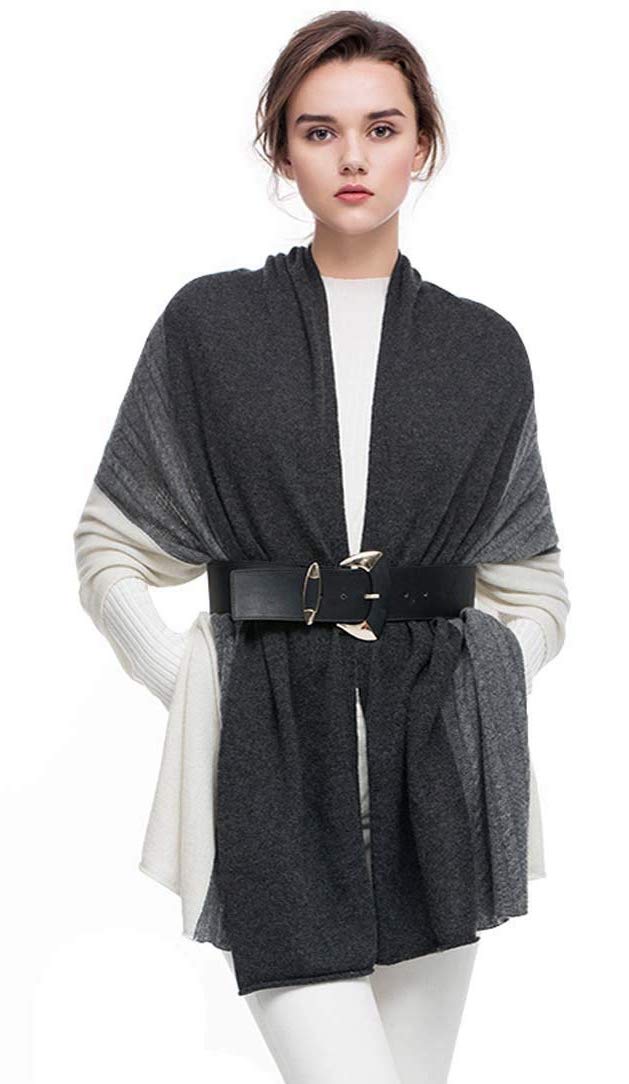 Ladies Gift Cashmere Scarf Fashion Warm Extra large Wool Wrap Shawl Winter Stole for Women(Grey)