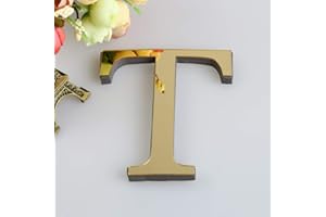 UJAKEL Mirror Letters for Wall Decor Metal Letters Letter H Gold Wall Letters Home Letters Letter A Decor Gold Letters for Wall Letter Decor for Shelf Monogram Wall Decor Initial Wall Decor