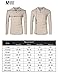 MrWonder Men's Casual Linen and Cotton V Neck Long Sleeve Henley T-Shirts