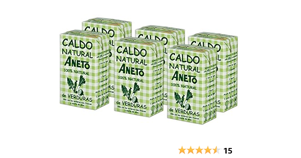 Aneto 100% Natural - Caldo de Verduras - caja de 6 unidades ...