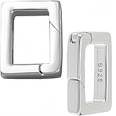 SUNNYCLUE 1 Box 2Pcs 925 Sterling Silver Small Spring o Ring Spring Key Ring Rectangle Oval Spring Trigger Snap Ring Carabiner Hook Bulk for Jewelry Making Lanyard Bag Purse Friendship Gifts DIY