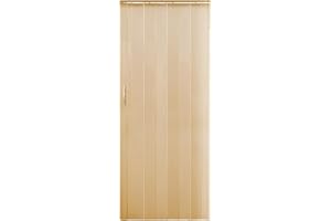 3T GROUP Portable Accordion Doors Interior for Closet Folding Door,Multifold Compact Retractable Bifold Sliding Doors for Doorway,Home,Bedroom Oak 48in*80in (Oak, 48in*80in)