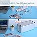 QICENT Cable Management Box Cable Organizer, Phone Holder Design 12.2 x 5.43 x 5.18 Inches with 2 Cable Ties for Random