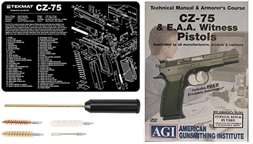 Ultimate Arms Gear Gunsmith & Armorer's Cleaning Work Bench Gun Mat CZ 75 CZ-75 + Compact Pocket Sized Travelling Cleaning Kit + American Gunsmithing Institute Pistols Armorer's Course