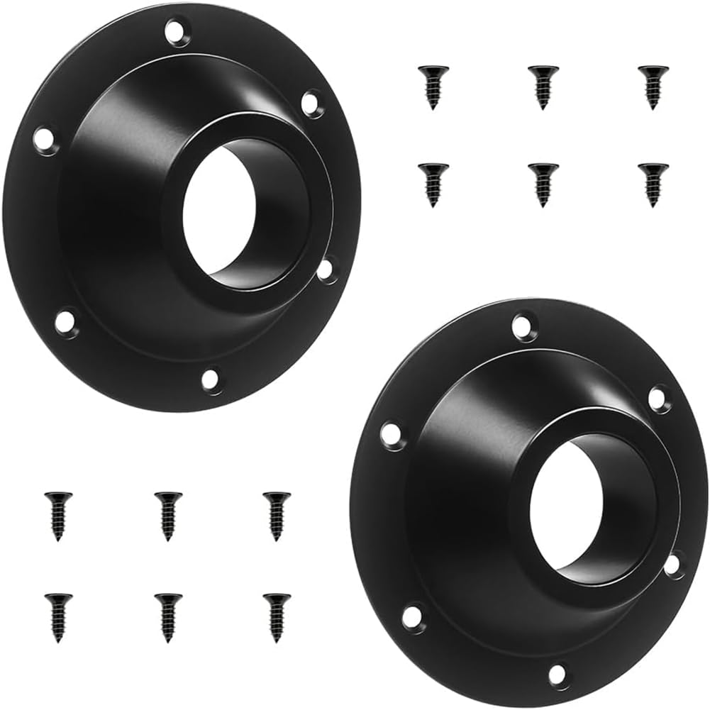 Qarmijaer 2 Pack RV Table Base, RV Pedestal Table Base Flange, Table Leg Base Mount Flush, Table Floor Mounting Base Plate Easy Install Easy to Use