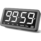 VOCOO Large 7.8" Digital Timer, Magnetic LED Timer for Kitchen &amp; Classroom | USB-C Rechargeable, Up to 99 Hours Count Up &amp; Countdown Timer with 3 Brightness Levels, 4 Alert Modes and 3 Volume Levels