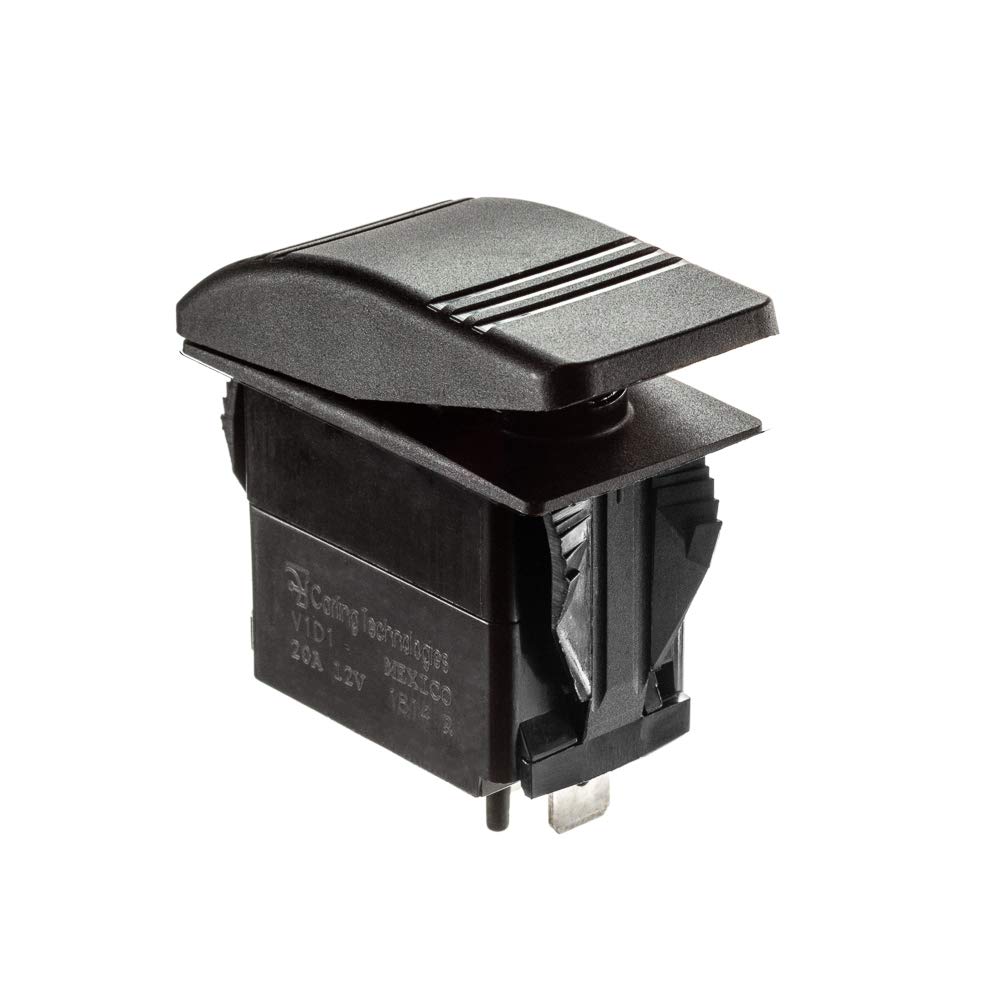 SEACHOICE 12801 Non-Illuminated Contura Rocker Switch On/Off Black