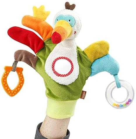 Fehn 067675 Spielhandschuh Tukan, Jungle Heroes, mehrfarbig