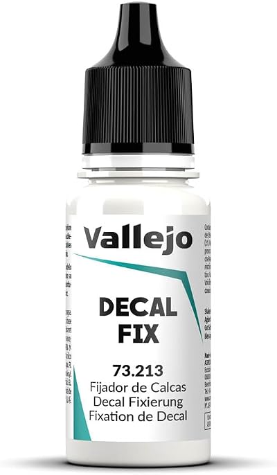 Vallejo Clear Decal Fixative 18ml Quick-Dry Non-Toxic Water-Based for Models