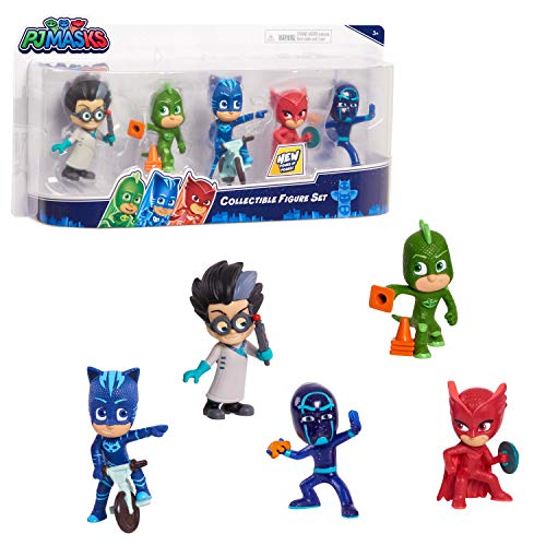 PJ Masks Collectible 5Piece Figure Set,Catboy, Owlette, Gekko, Romeo
