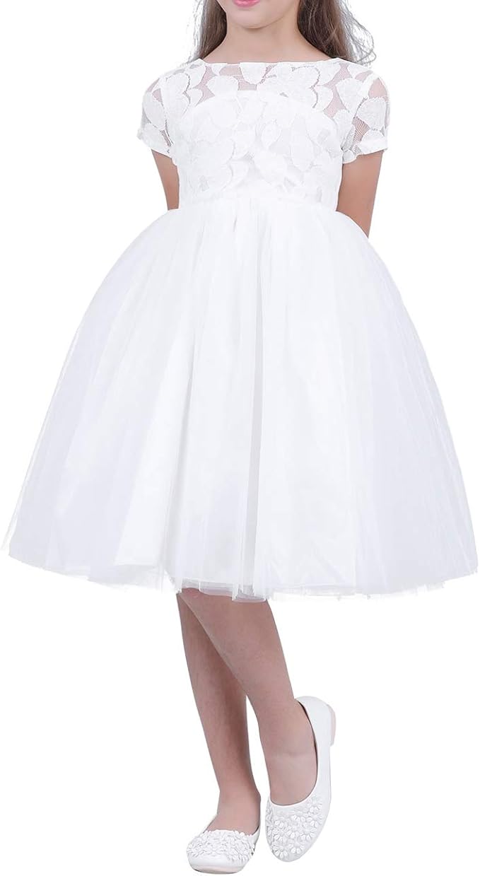 flower girl heart back dress