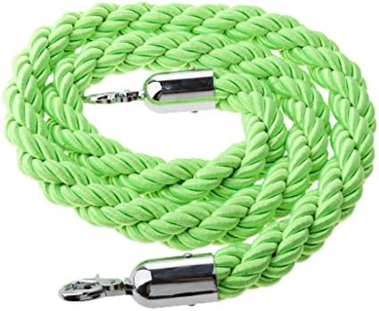MagiDeal 1.5 Stanchion Rope Control Post Crowd Twisted Queue Line Barrier 6 Colors - Green