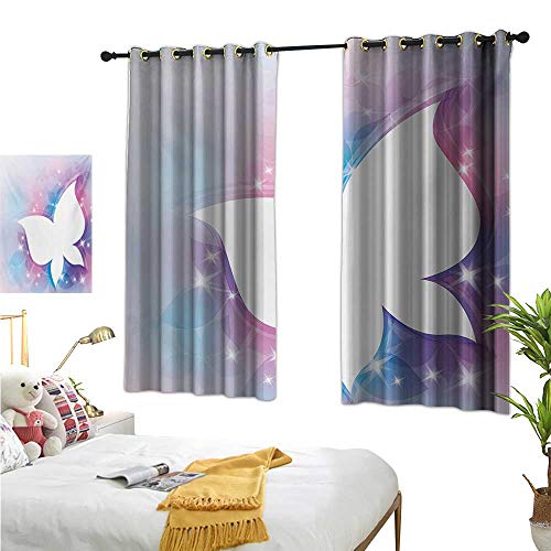 Butterfly Decorative Curtains For Living Room Abstract Floral