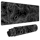 Bzu Topographic Contour Extended Big Mouse Pad