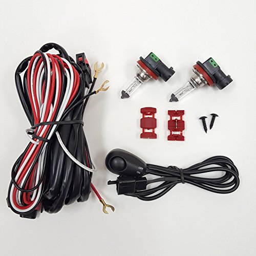 LEDIN for 2010-2015 Chevrolet Equinox Projector Fog Driving Lights Kit with Bezel Wire Harness Bulbs