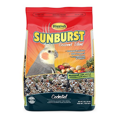 Higgins Pet Food Sunburst Gourmet Cockatiel Diet 3Lb, Large