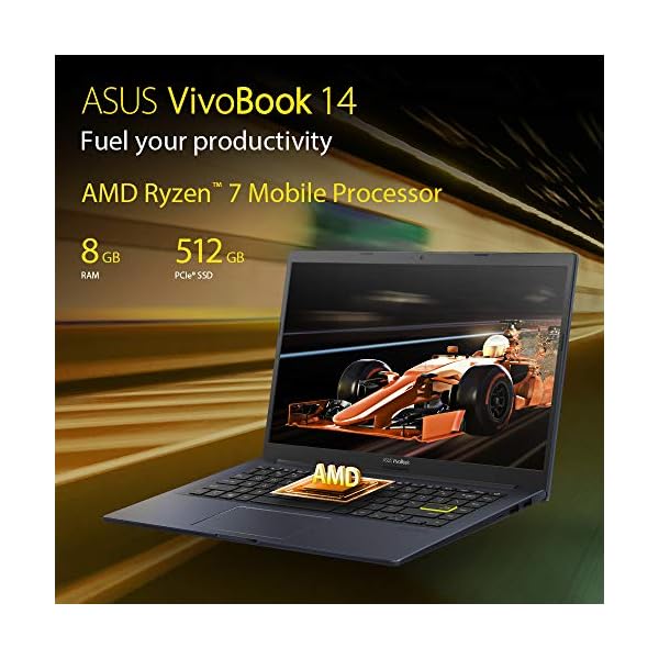 ASUS VivoBook M413DA Full HD 14 Inch Laptop (AMD Ryzen 7, 8 GB RAM, 512 GB SSD, Windows 10) Includes reversible USB 3.2 Type-C port - Image 6