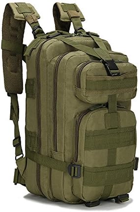 YingTech Military Tactical Backpack 3P Pack Molle Bug Out Bag Rucksacks for Outdoor Hiking Camping Trekking Bag (Army Green)