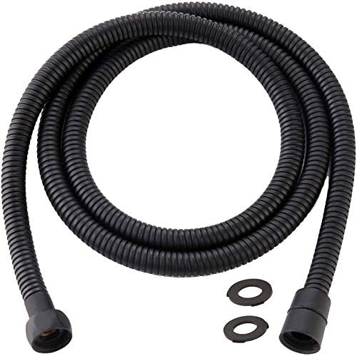 Flexible Shower Hose Extra-long 71" Handheld Shower Head Hose Extension, Bathroom Hand Held Showerhead Hose Replacement, Solid Copper Brass Connector, Stainless Steel Metal Hose 71 Inches Matte Black