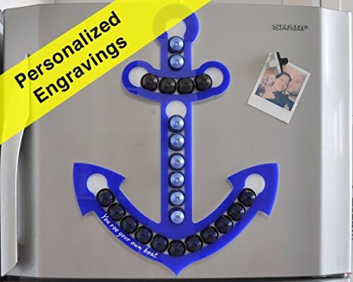 Personalized Engraving Custom Quote Gift Navy Blue Anchor Nespresso Coffee Pod Holder Storage