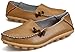 LabatoStyle Women’s Casual Leather Loafers Driving Moccasins Flats Shoes (Khaki, 8 B(M) US)