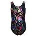 HOZIY Gymnastics Leotards for Girls Size 9-10 Years Old Shiny Bodysuits Colorful Flowers