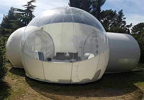 TIANQING Inflatable Transparent Bubble Tent House, 360°Transparent Air Dome Camping Tents With weatherproof cover Silent fan Suitable for:Outdoor Camping, Backyard,C,3 * 5M