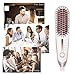 Hair Straightening Brush 3.0 Gift Package, Buture Mini Hair Straightener Brush Negative ion Ceramic Iron Hair Brush Fast Heat Hot Brush Travel Size Anti-scald MCH 110-240V Temperature Lock (White)