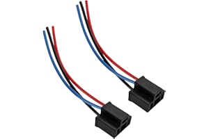 Bittwee Headlight Wire Socket Connector, 2 Pcs H4 Male/Female Power Plug, 3 Wire Way Automotive Waterproof Electrical Connectors, Light Holder Wiring Pigtail Adapter, Fit for Truck Marine