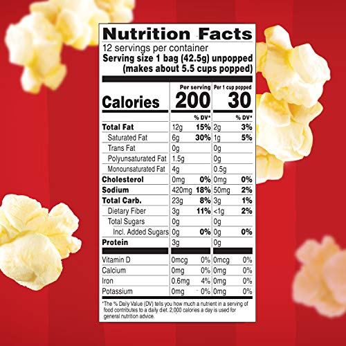 Orville Redenbacher's SmartPop! Butter Microwave Popcorn (Pack of 6)