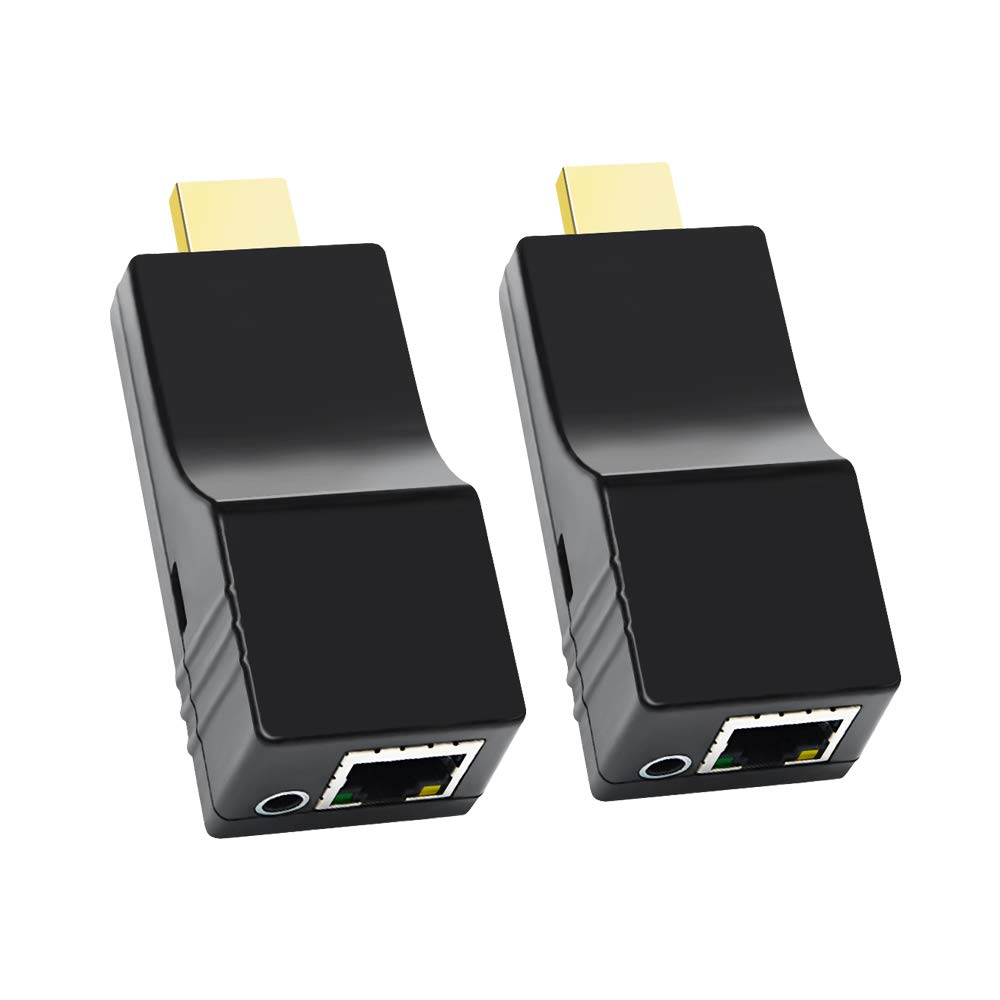 DDMALL 4K HDMI Extender, 70 Metres over Single CAT5e/CAT6/CAT7 Cable, UHD 4K60Hz, HDR, HDMI 2.0, HDCP 2.2 1.4, EDID, POC, USB-Powered, Transmitter and Receiver Kit