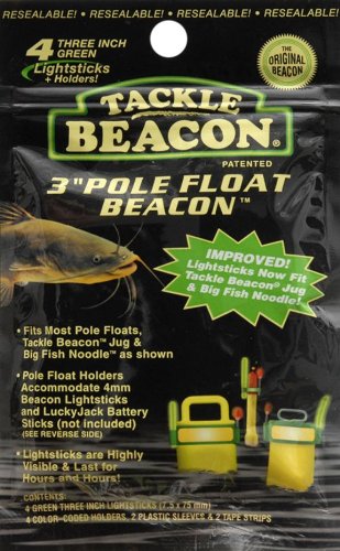 Rod-N-Bobb's3-Inch Pole Float Beacon (4-Pack), Green