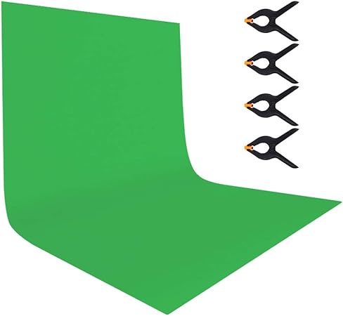 Amazon Erukyo バーチャル背景 Zoom 緑 強力クリップ 4個セット 150 X 0 Cm 背景布 撮影用 ソフト 折り畳み 撮影 背景 布 単色 プロ 写真 ビデオ テレビ に対応 ポール対応 暗幕 ポリエステル バックペーパー 背景布 通販