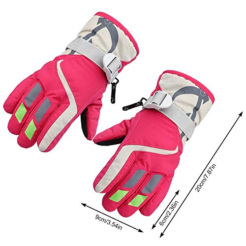 ski gloves kids winter warm waterproof windproof thermal snowboard anti slip cold weather snow skiing snowboarding cycling per children's lining outdoor sports mittens for 3-6 years old boy girls