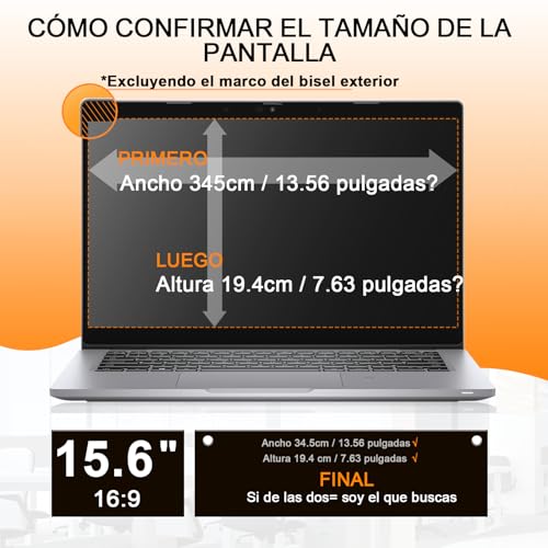 Mamol Privacy Filter 15.6 Inch 16:9, Screen Filters Compatible with HP/Dell/Acer/Lenovo/Thinkpad/Samsung/Envy/Xps, Anti Blue Light Privacy Screen Protector for 15.6 Inch Netbooks