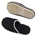 HomeTop Women’s Cozy Plush Fleece Slip On Memory Foam House Slippers (Medium / 7-8 B(M) US, Black)