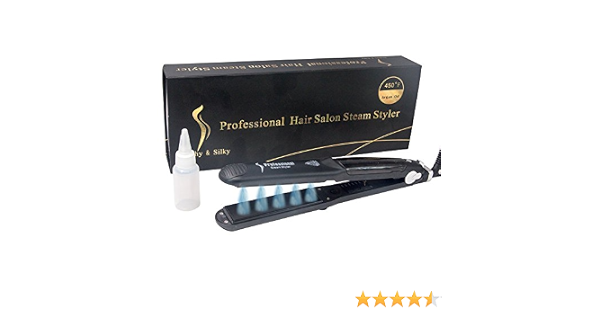 Professional Steam Hair Straightener by BeautyCC - Steam Styler Ceramic  Tourmaline Flat Iron Salon Heater Hair Straightening Iron with Anion Care :  Amazon.com.mx: Belleza
