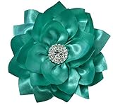 Silk Peony Flower Handcrafted Hair Clip Rhinestone Bridal Bridesmaid Flower Girl Hair Accessory
