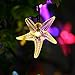 Icicle Starfish Solar String Lights, 20Ft 30 LED Fairy Christmas Lighting for Indoor/Outdoor Home, Patio, Lawn, Garden,Beach, Party and Seasonal Holiday (Multi Color)